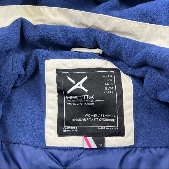 Arctic women’s white zip hooded winter jacket S L67-1 - Picture 7 of 7